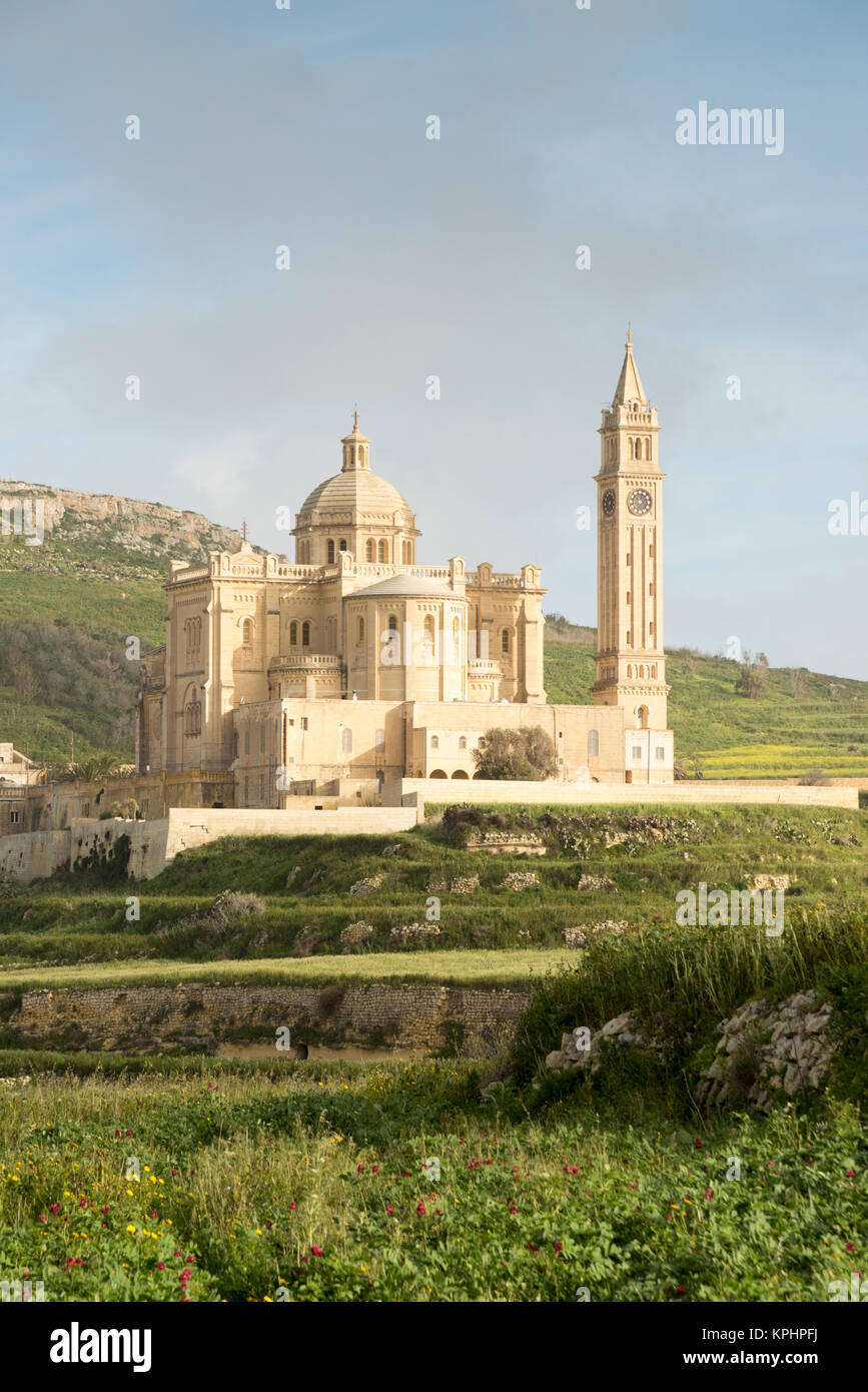 Basilica del Santuario Nazionale della Vergine di Ta' Pinu, Gozo Malta Foto Stock