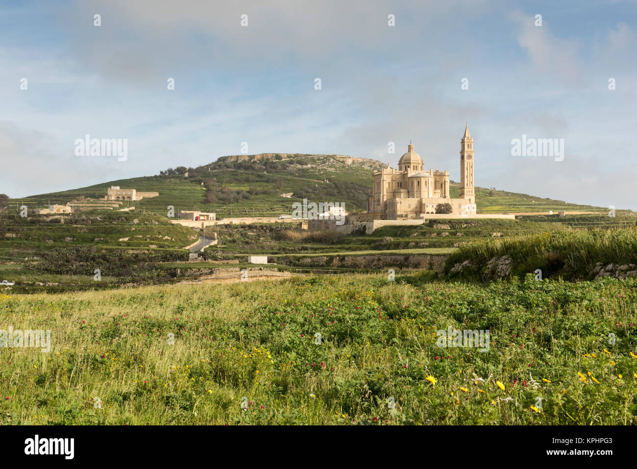 Basilica del Santuario Nazionale della Vergine di Ta' Pinu, Gozo Malta Foto Stock