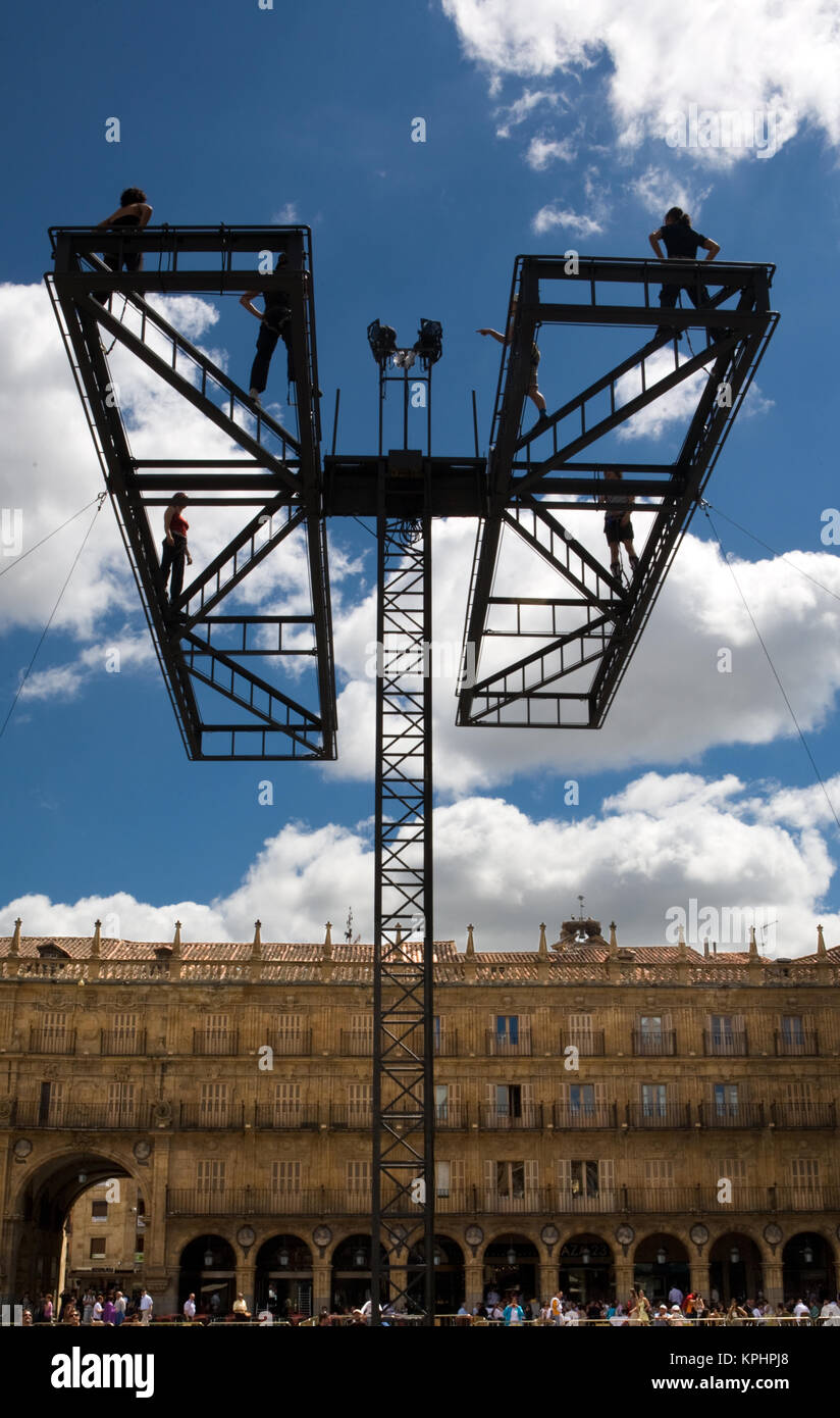 Prestazioni rehersal, Salamanca Foto Stock