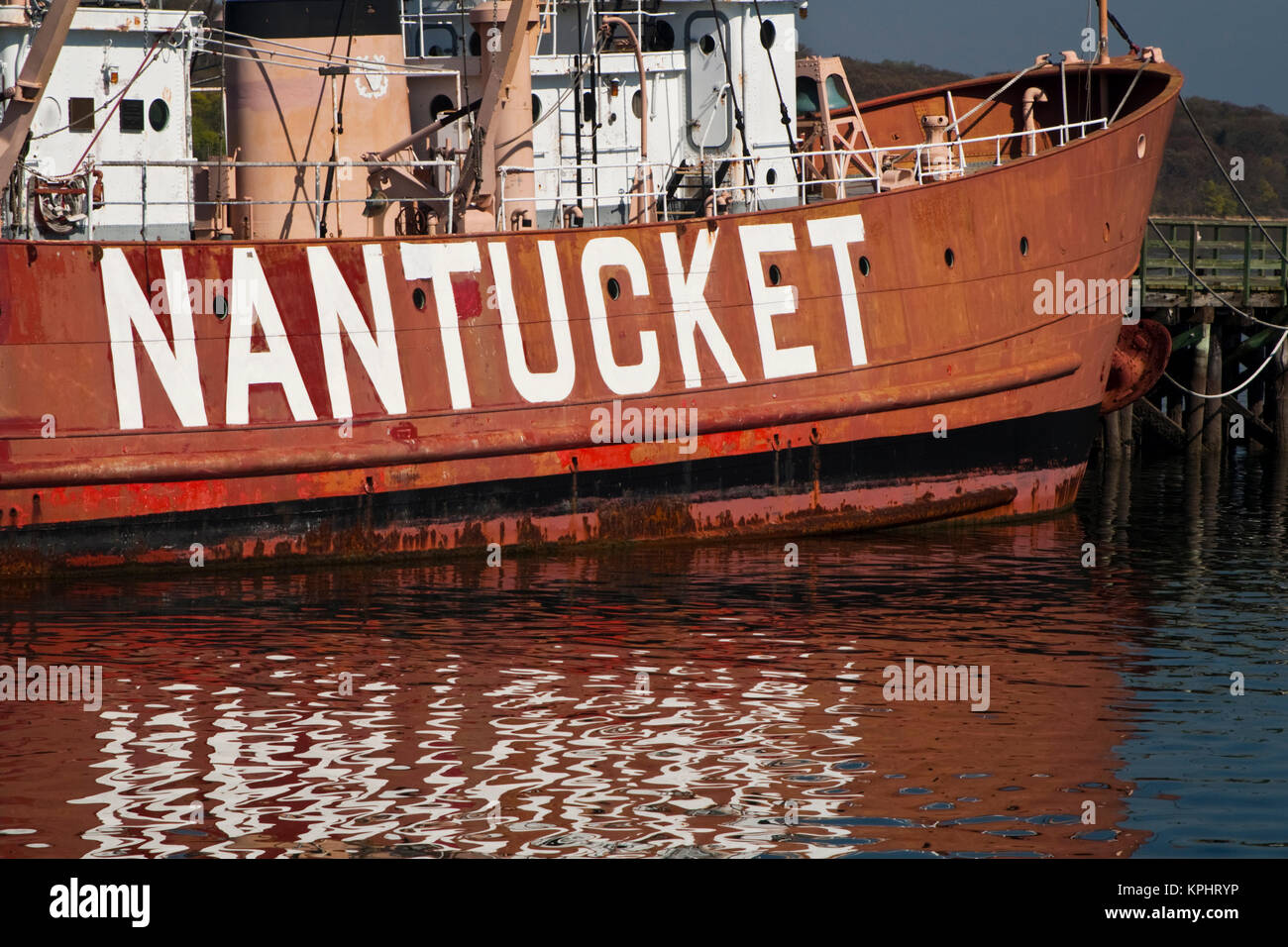 Stati Uniti d'America, New York, Cove collo. Nantucket Lightship, Oyster Bay Harbor. Foto Stock