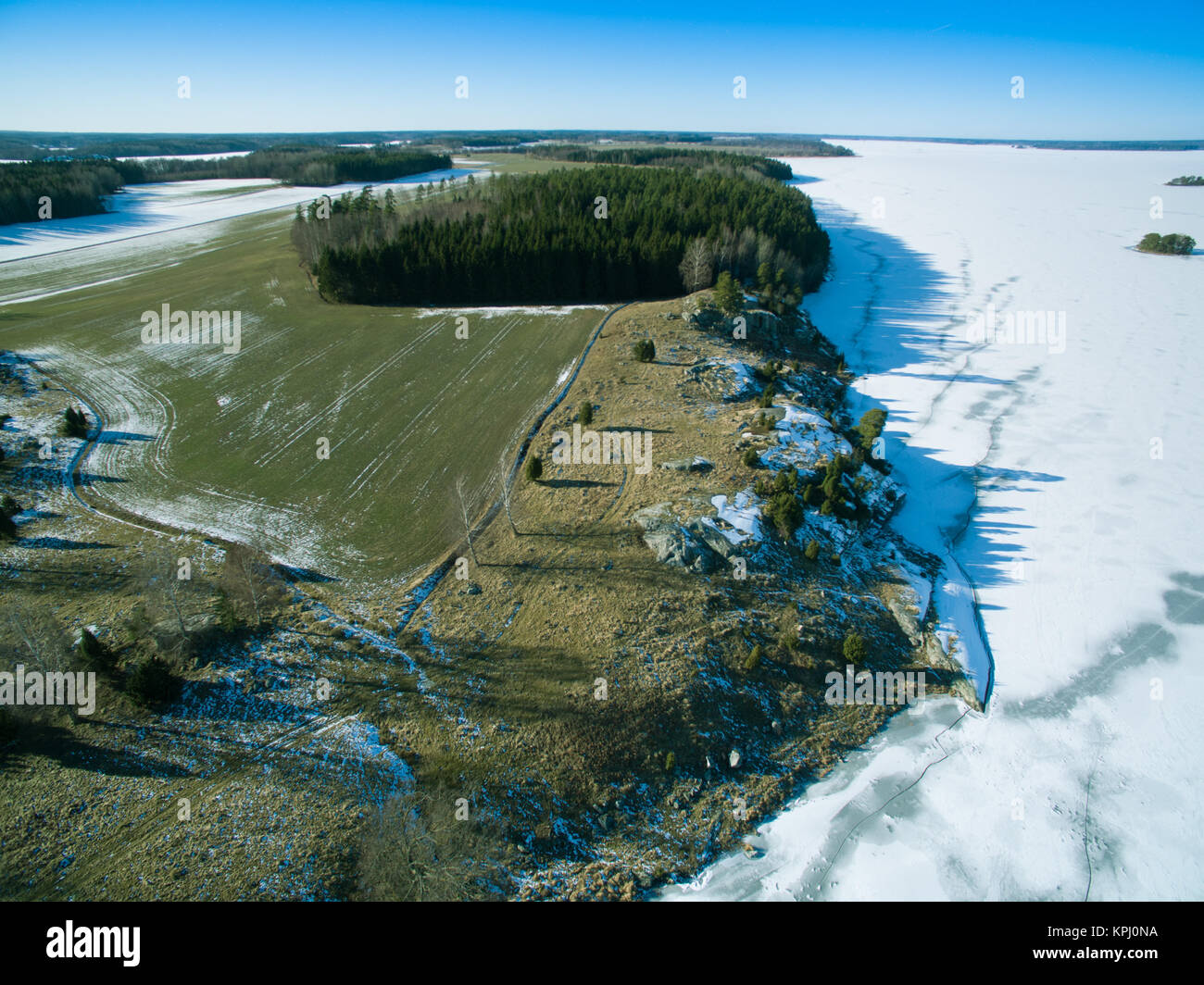 Paesaggio Wintery Foto Stock