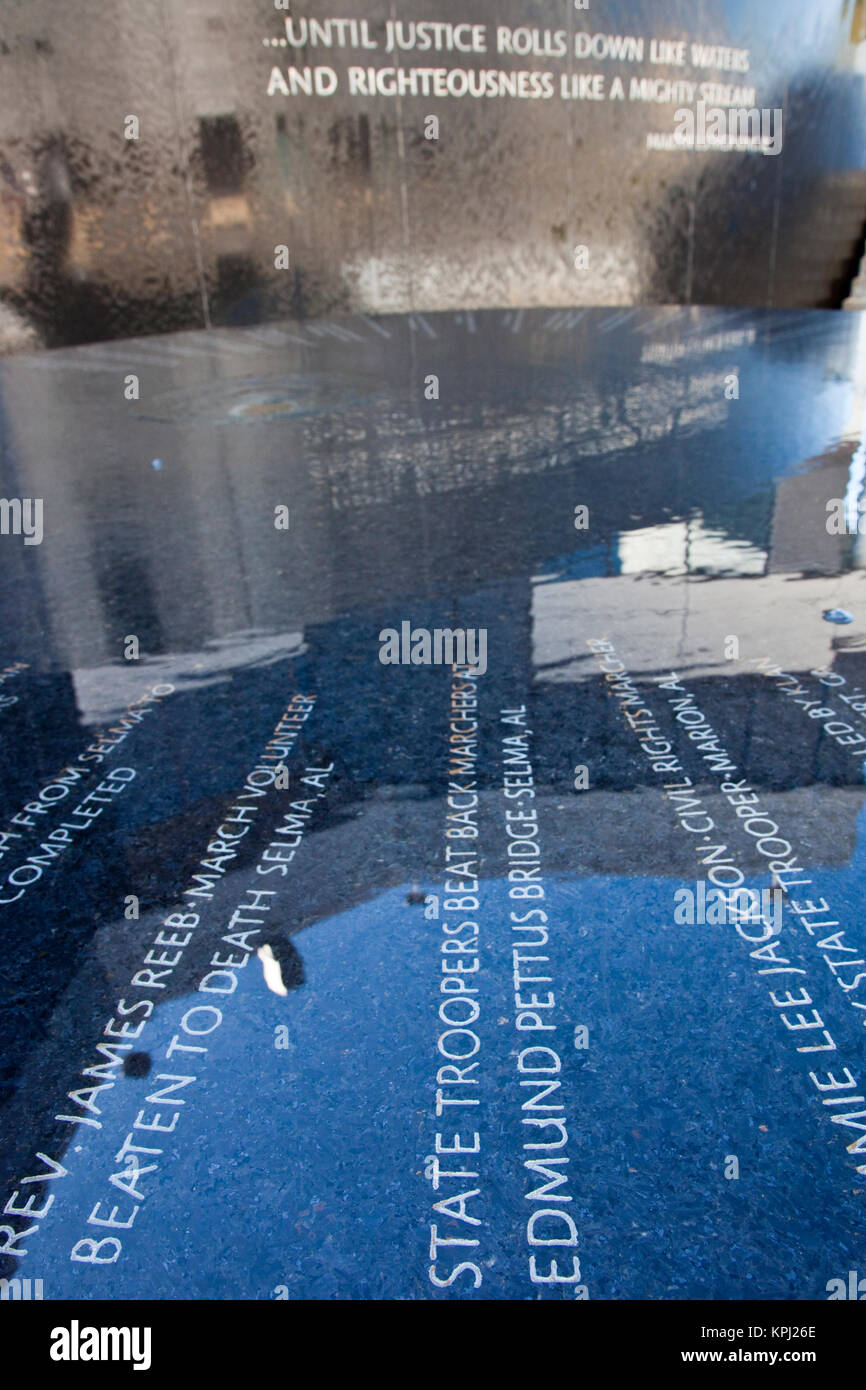 Stati Uniti d'America, Alabama, Montgomery. I diritti civili Memorial e il centro. Foto Stock