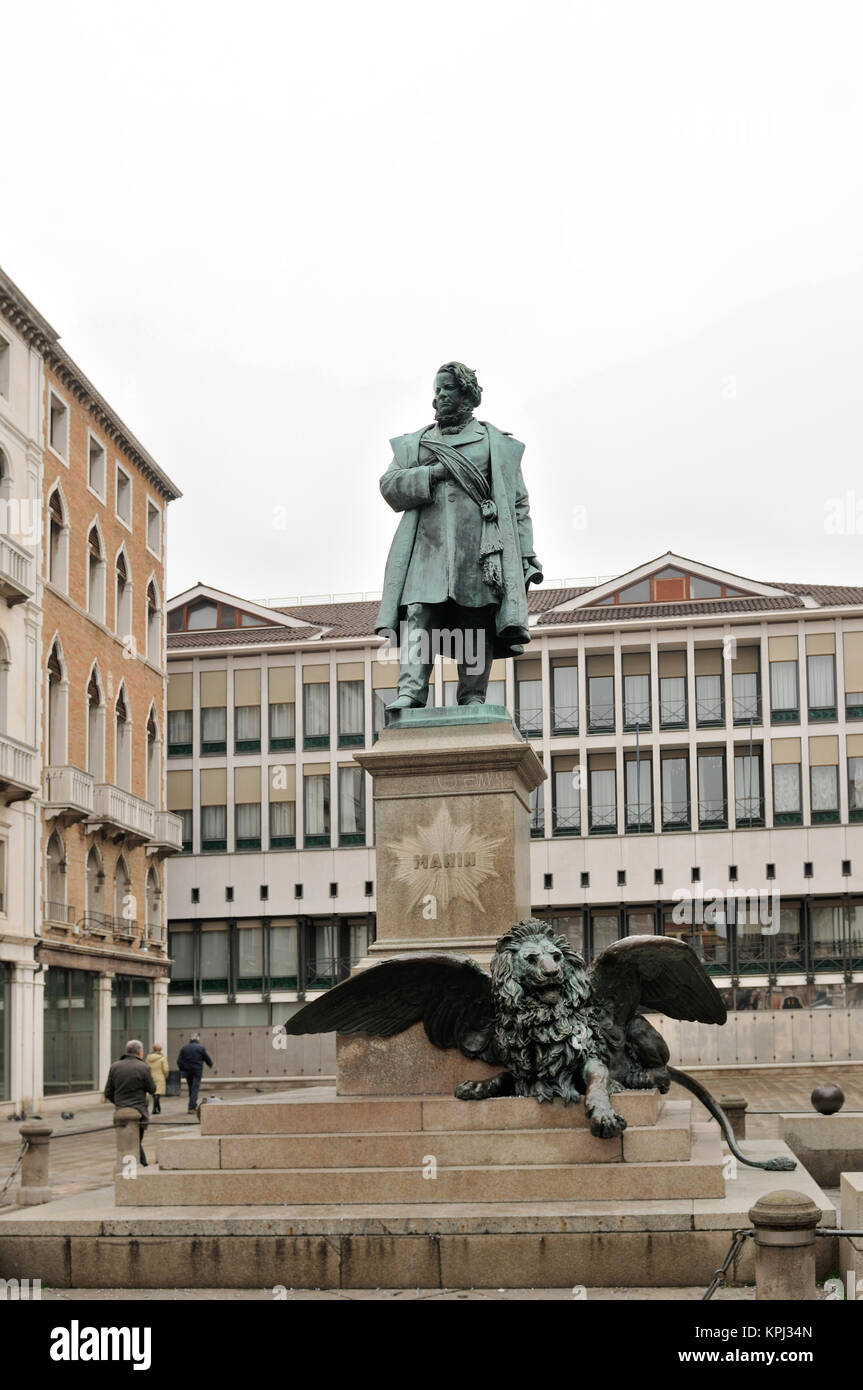 monumento a daniele manin a venezia Foto Stock