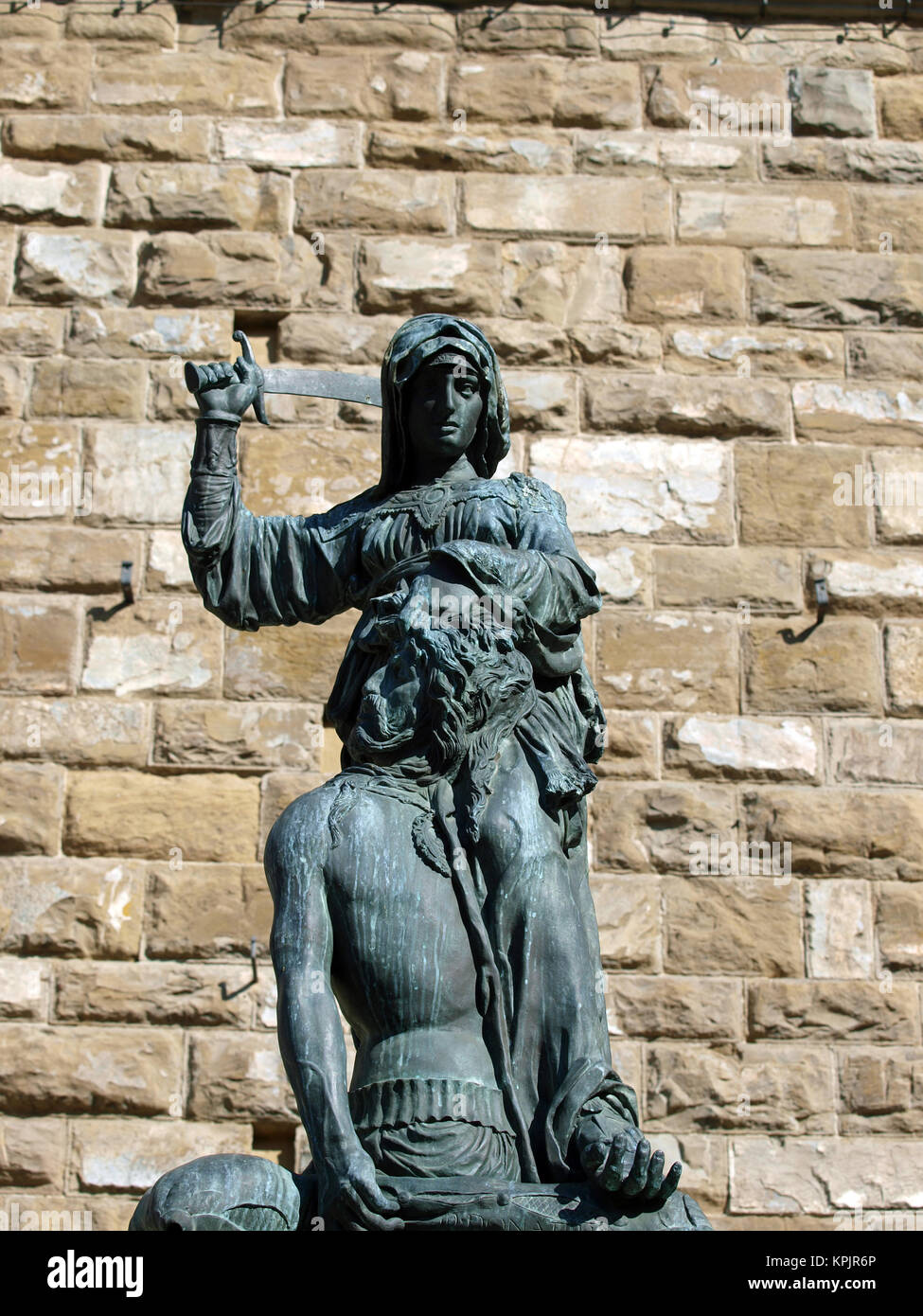 Firenze - La statua di Giuditta e Oloferne. La statua di Giuditta e Oloferne  simbolo di florentin della libertà di Donatello Foto stock - Alamy
