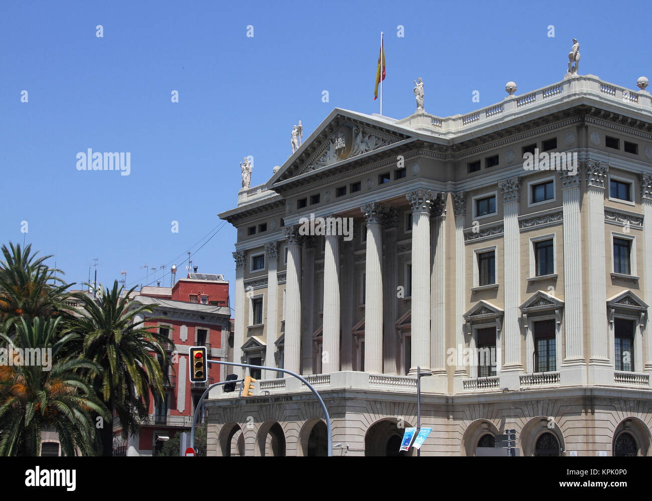 Il Gobierno Militar (governo militare) Edificio, Catalonia, Barcelona, Spagna. Foto Stock