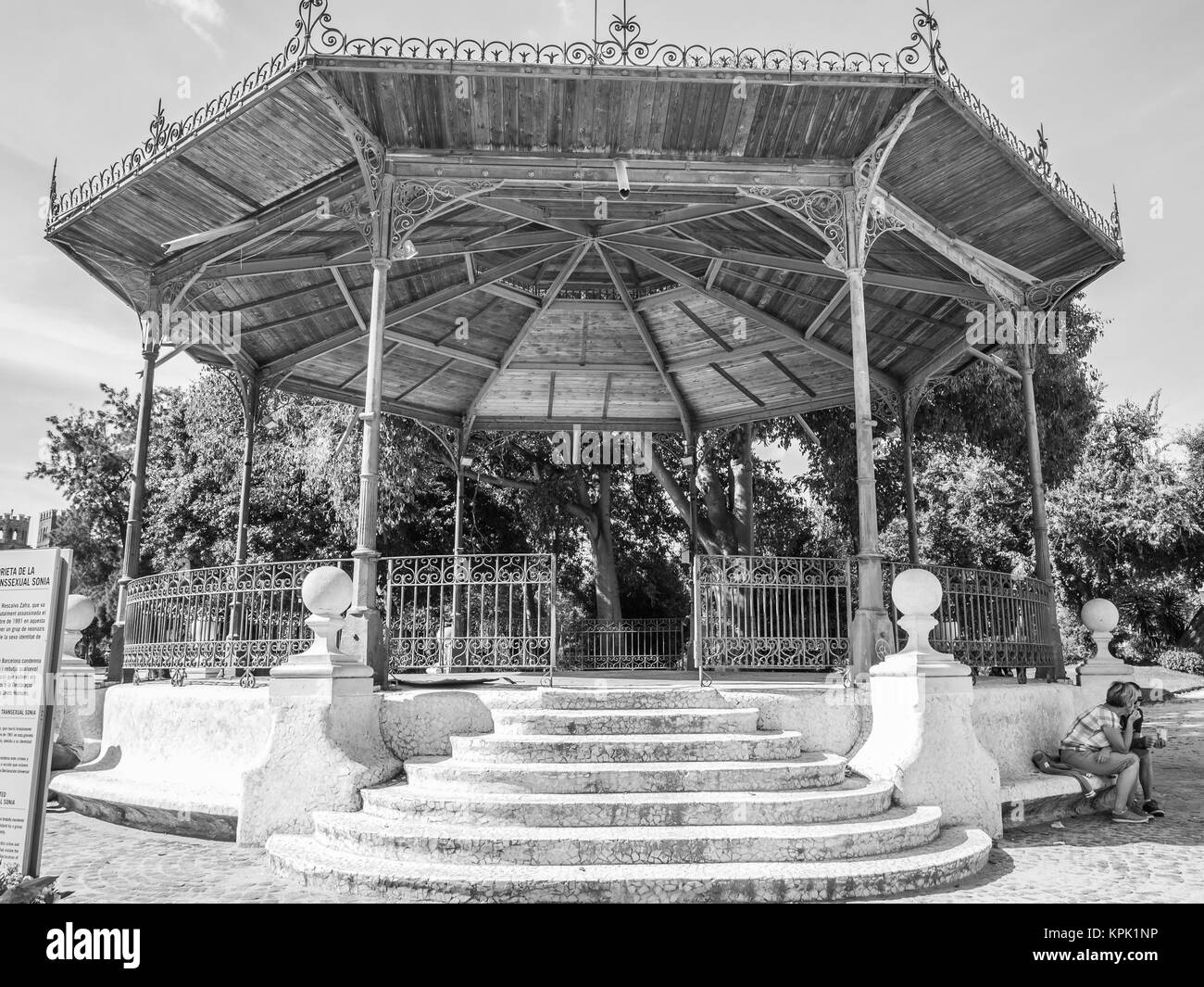 Il bandstand dove transgender Sonia è stato ucciso nel 1991. Foto Stock