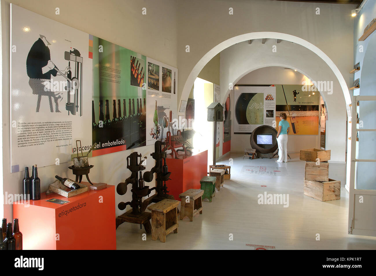 Barbadillo museo del vino Manzanilla, Sanlucar de Barrameda, Cadice provincia, regione dell'Andalusia, Spagna, Europa Foto Stock