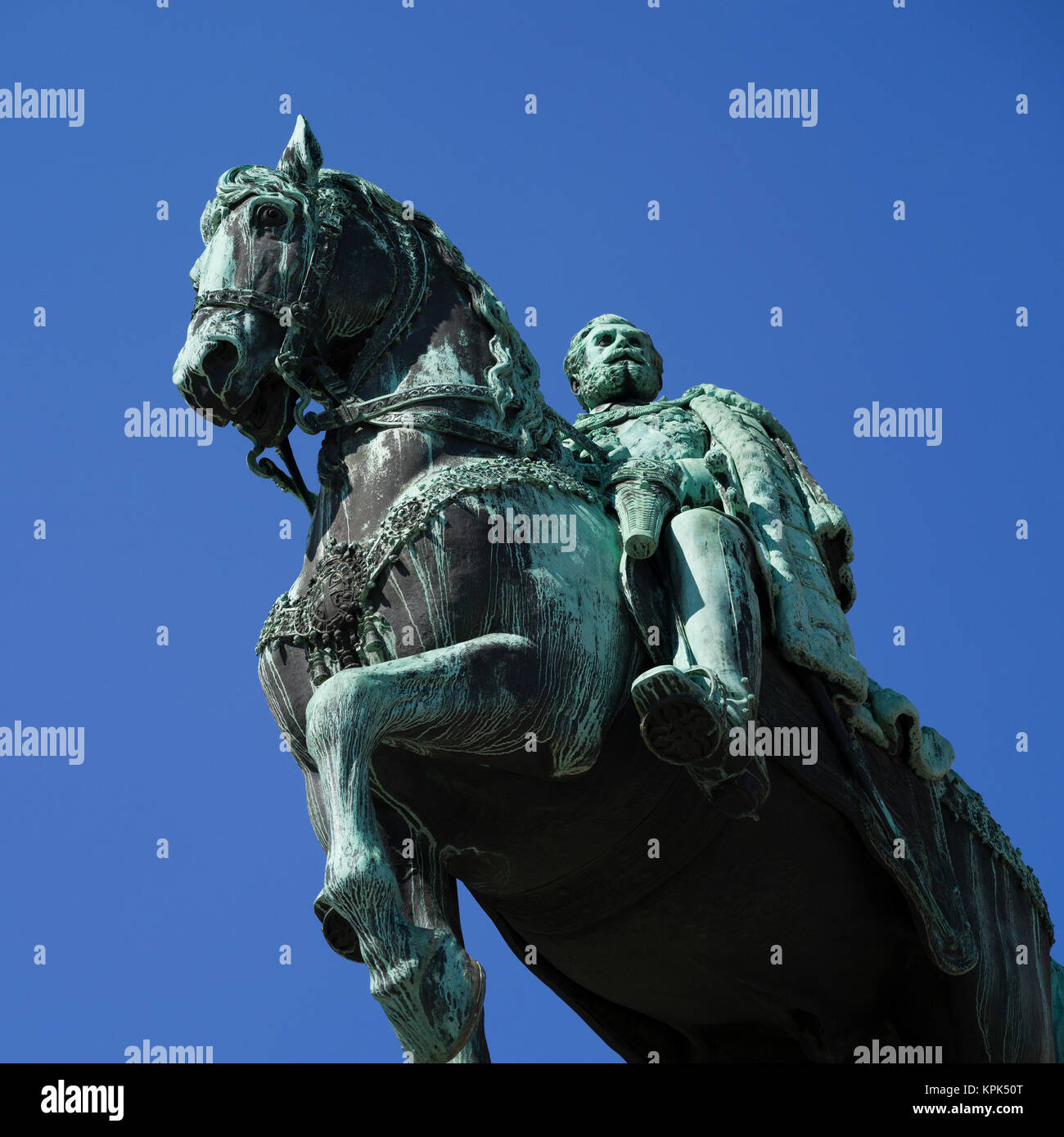 Il principe Mihailo monumento in Piazza della Repubblica, Belgrado, Vojvodina, Serbia Foto Stock