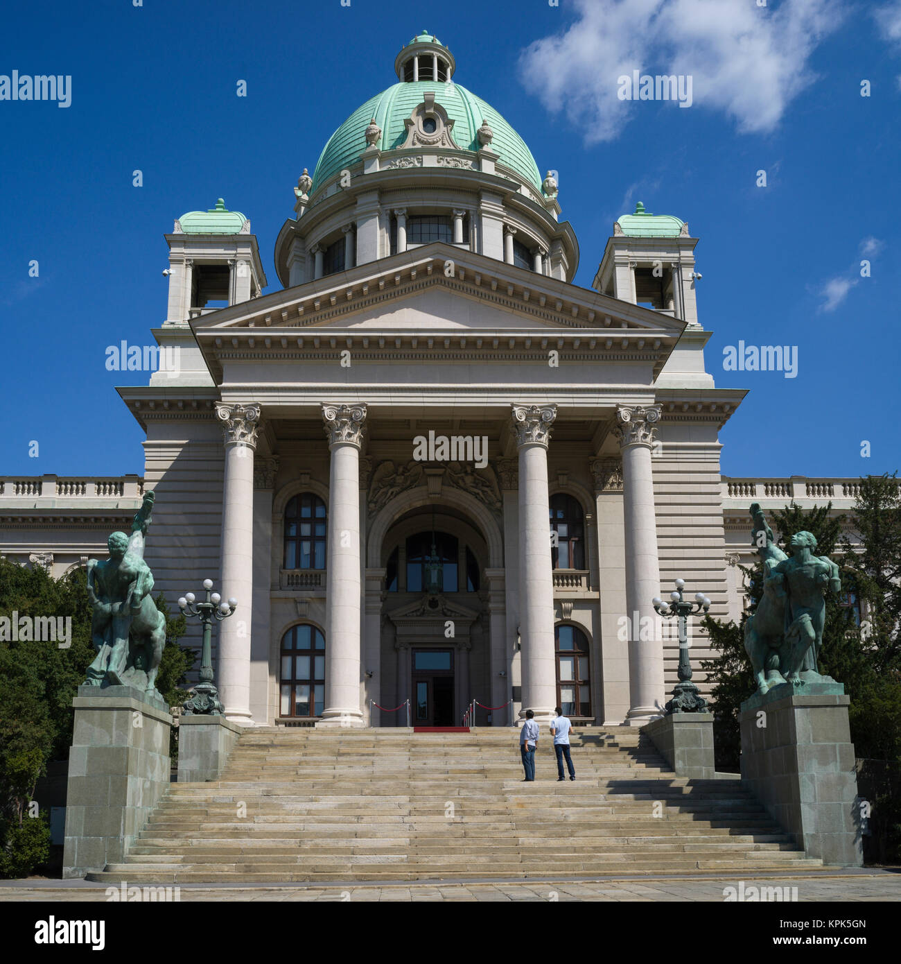 Le camere dell'Assemblea nazionale della Repubblica di Serbia; Belgrado,Vojvodina, Serbia Foto Stock