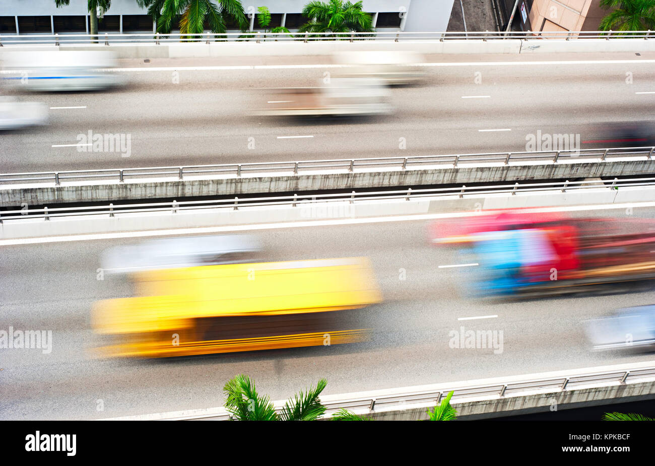 Speedy in autostrada in Singapore Foto Stock