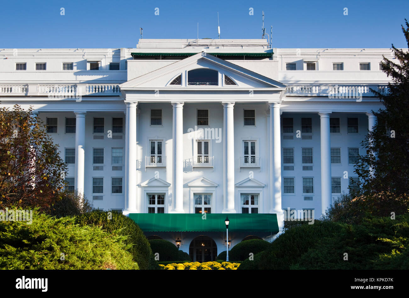 Stati Uniti d'America, West Virginia, bianco molle di zolfo. Il Greenbrier Resort. Foto Stock