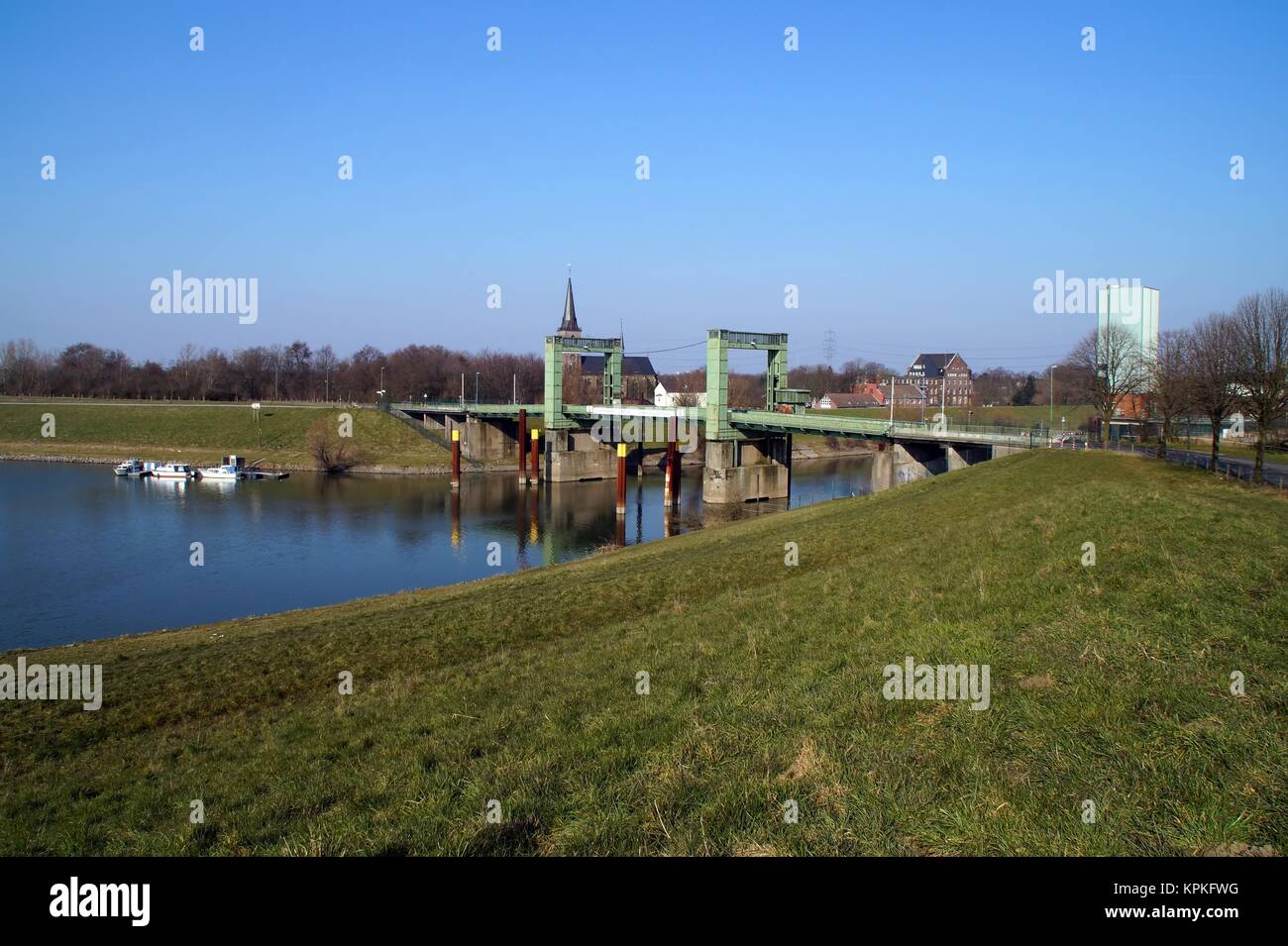 Ponte di sollevamento duisburg walsum Foto Stock