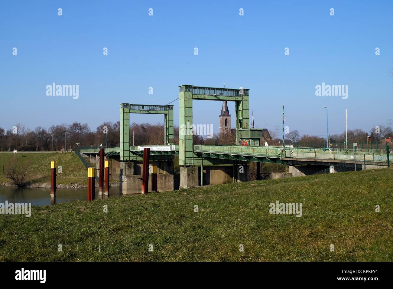 Ponte di sollevamento duisburg walsum Foto Stock