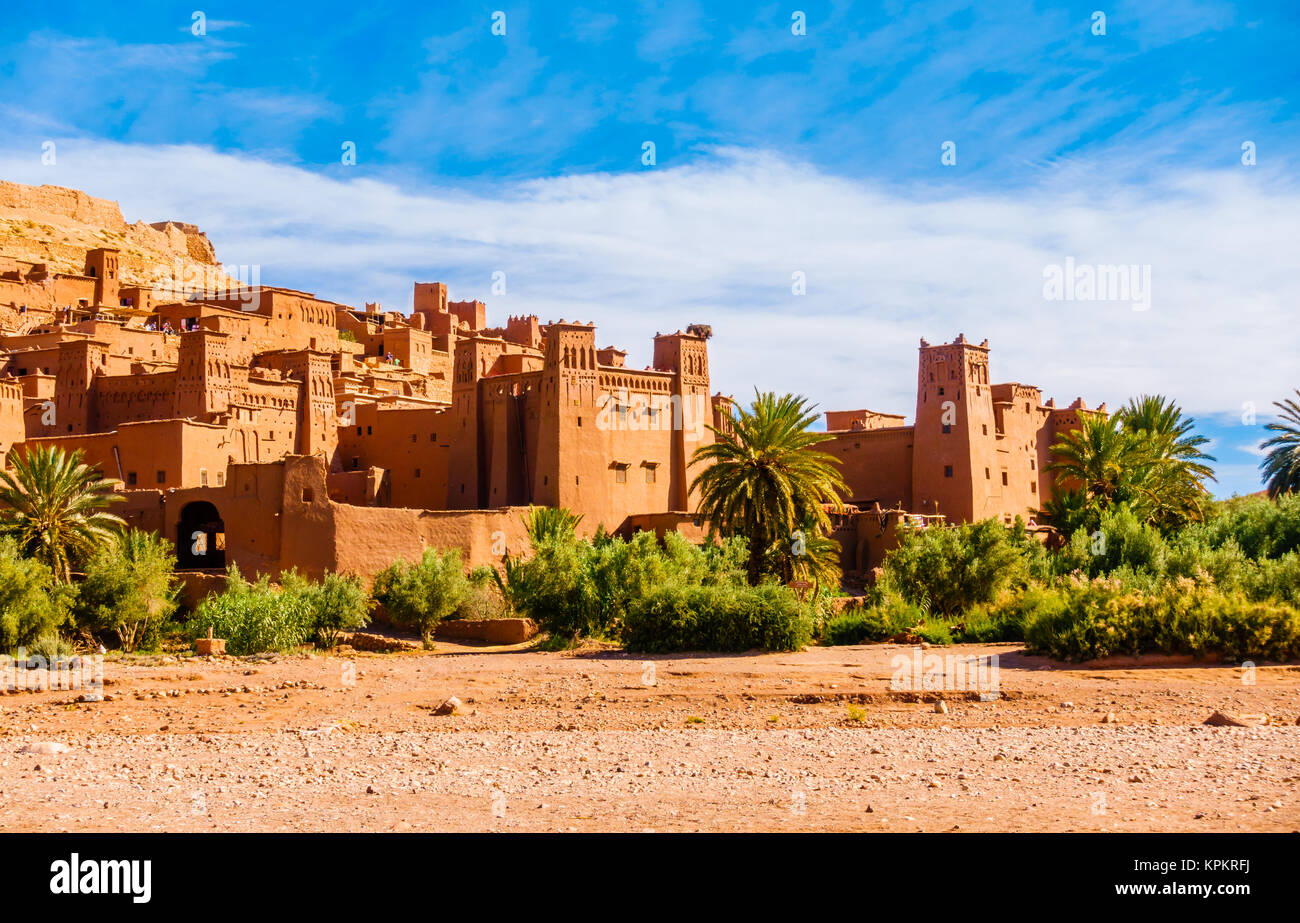 Aït Benhaddou un Sito Patrimonio Mondiale dell'UNESCO in Quarzazate provincia del Marocco, Africa. Foto Stock