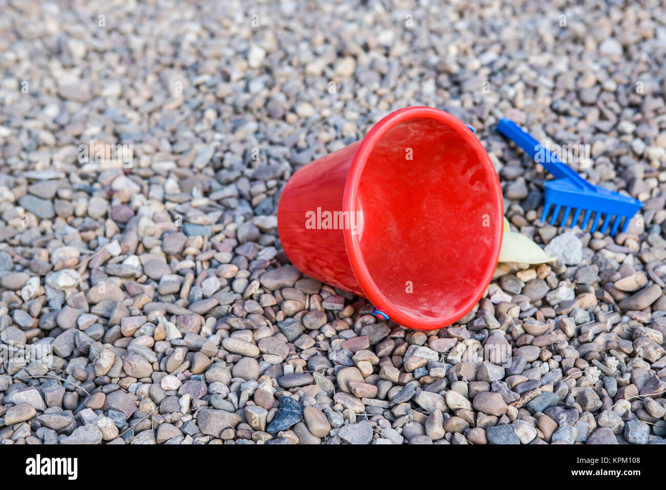 Bambini giocattoli di sabbia più sassoso parco giochi Foto Stock