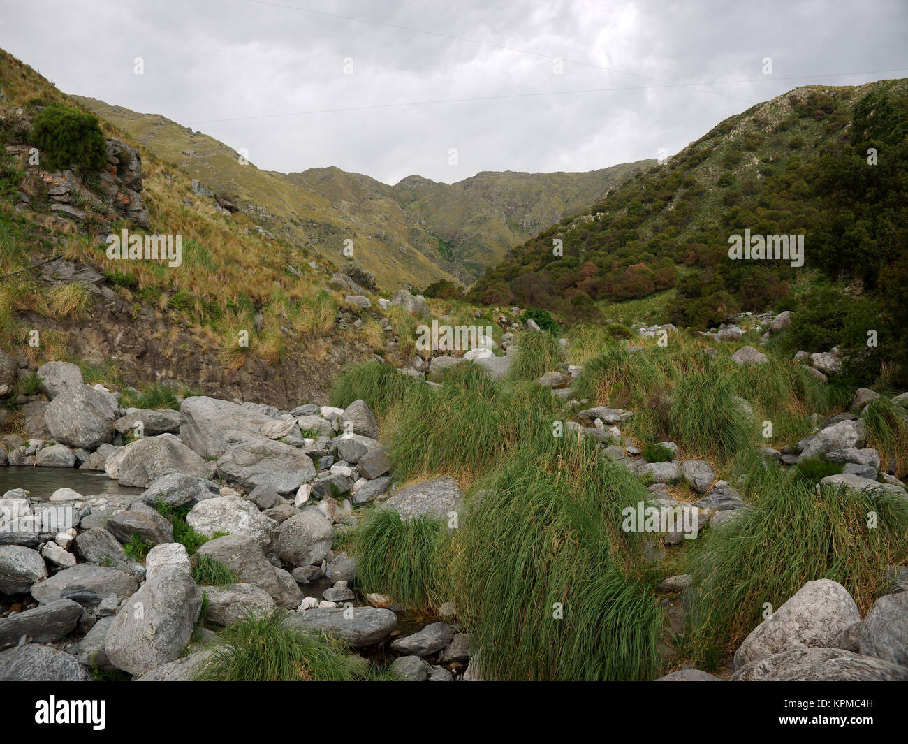 La vista al Pasos Malos fiume. Merlo, San Luis, Argentina Foto Stock
