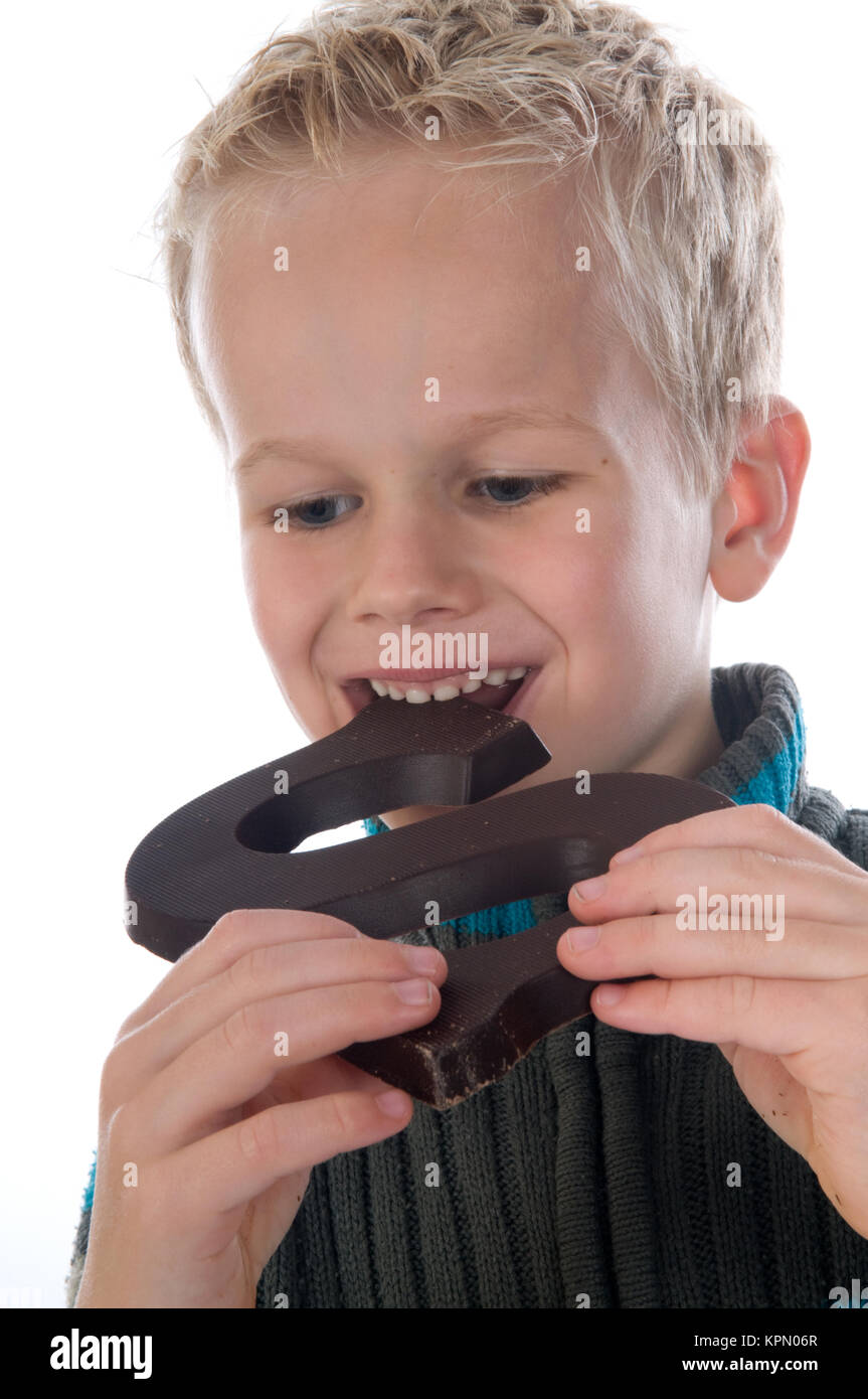 Bella lettera al cioccolato Foto Stock