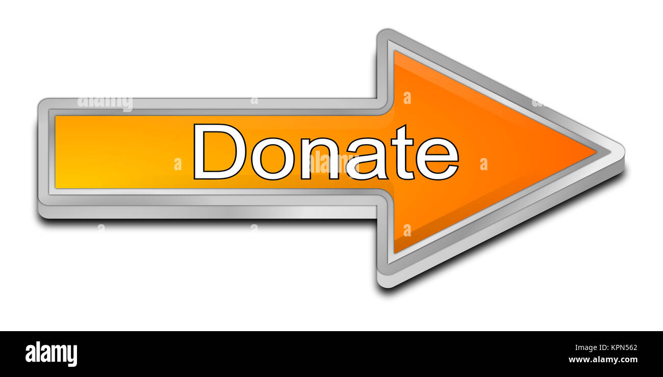 Donare il pulsante a forma di freccia Foto Stock