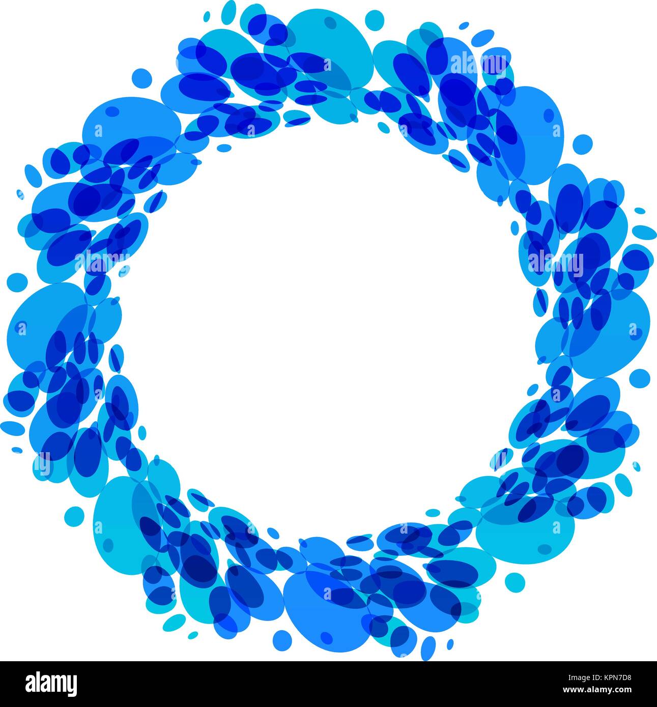 Cerchio di acqua splash volteggiare, illustrazione vettoriale su sfondo bianco Illustrazione Vettoriale