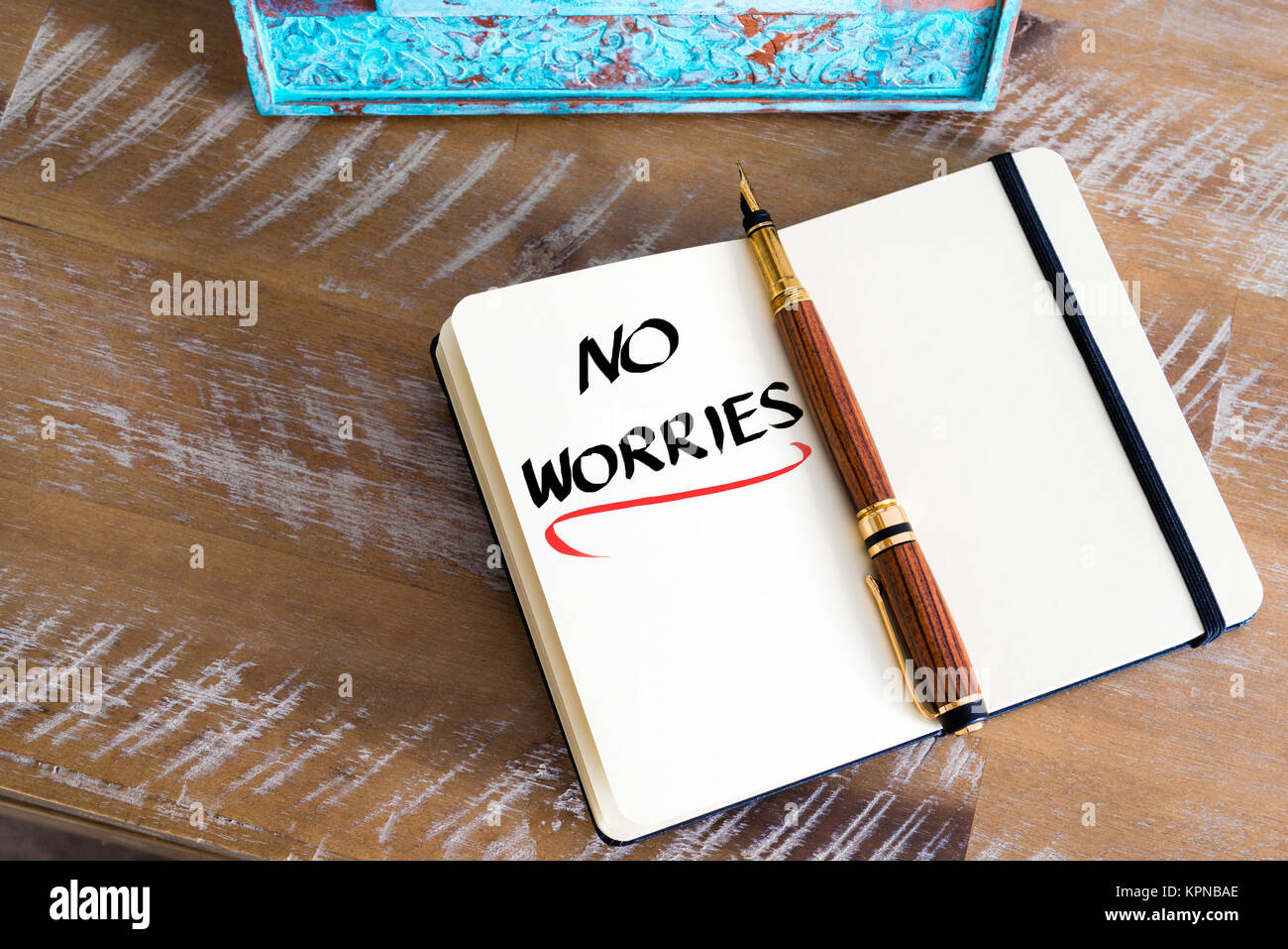 Testo scritto senza preoccupazioni Foto Stock