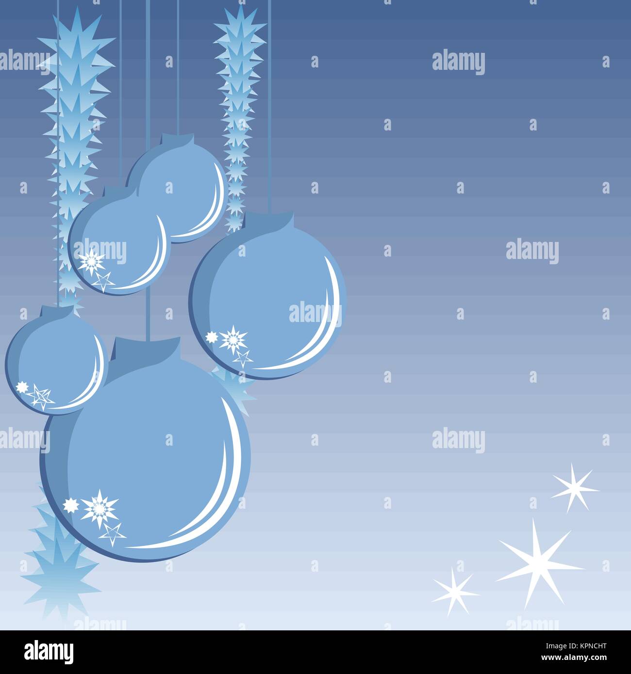 Blu decorazioni di Natale Illustrazione Vettoriale
