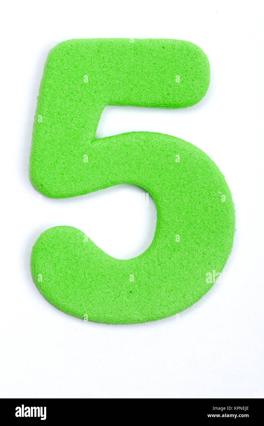 Schiuma di cinque cifre Foto Stock