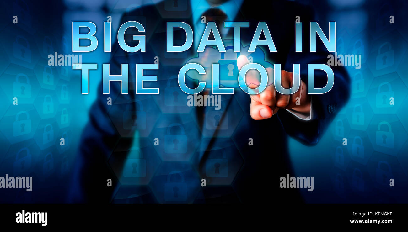 Enterprise Manager premendo i dati di grandi dimensioni nel cloud Foto Stock