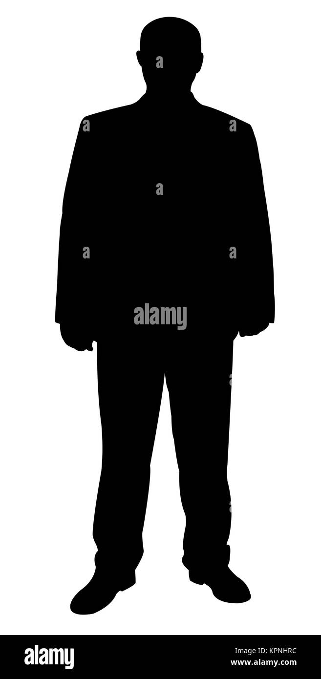 silhouette uomo in piedi Foto Stock