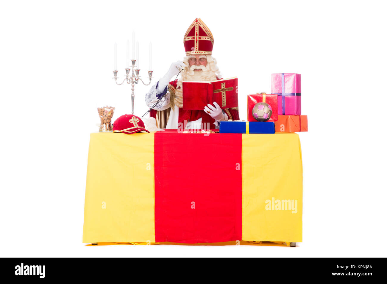 Sinterklaas sta lavorando Foto Stock