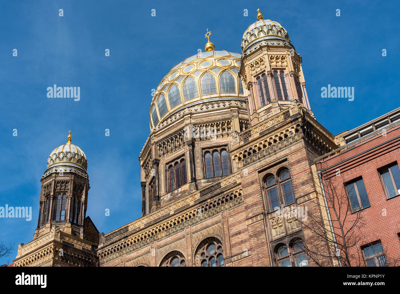 La Nuova Sinagoga nel cuore di Berlino, Germania Foto Stock