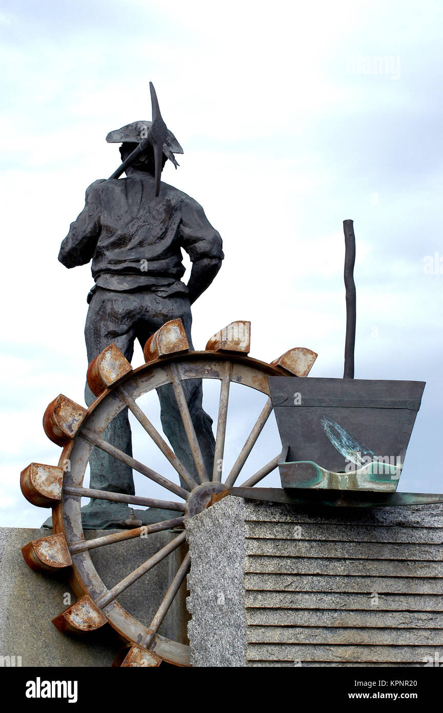 Monumento con l'australiano cercatori d oro Foto Stock