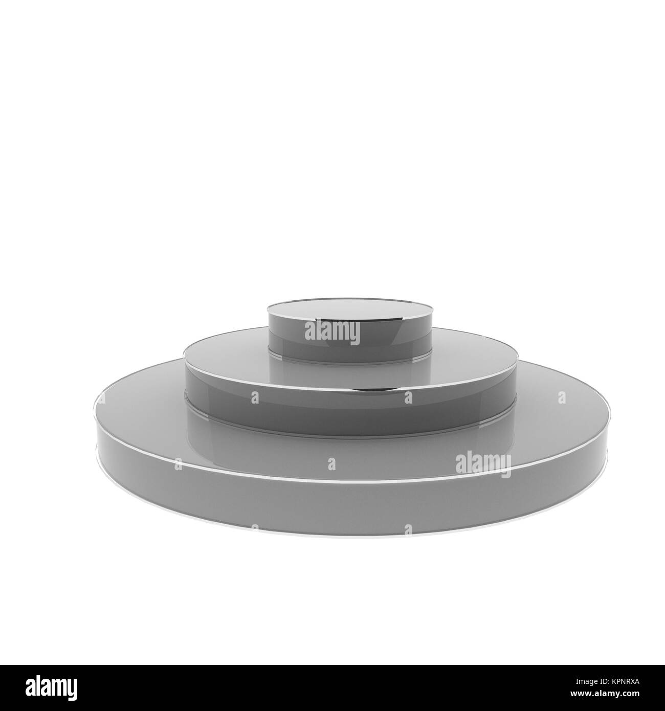 Podio isolato su bianco Foto Stock