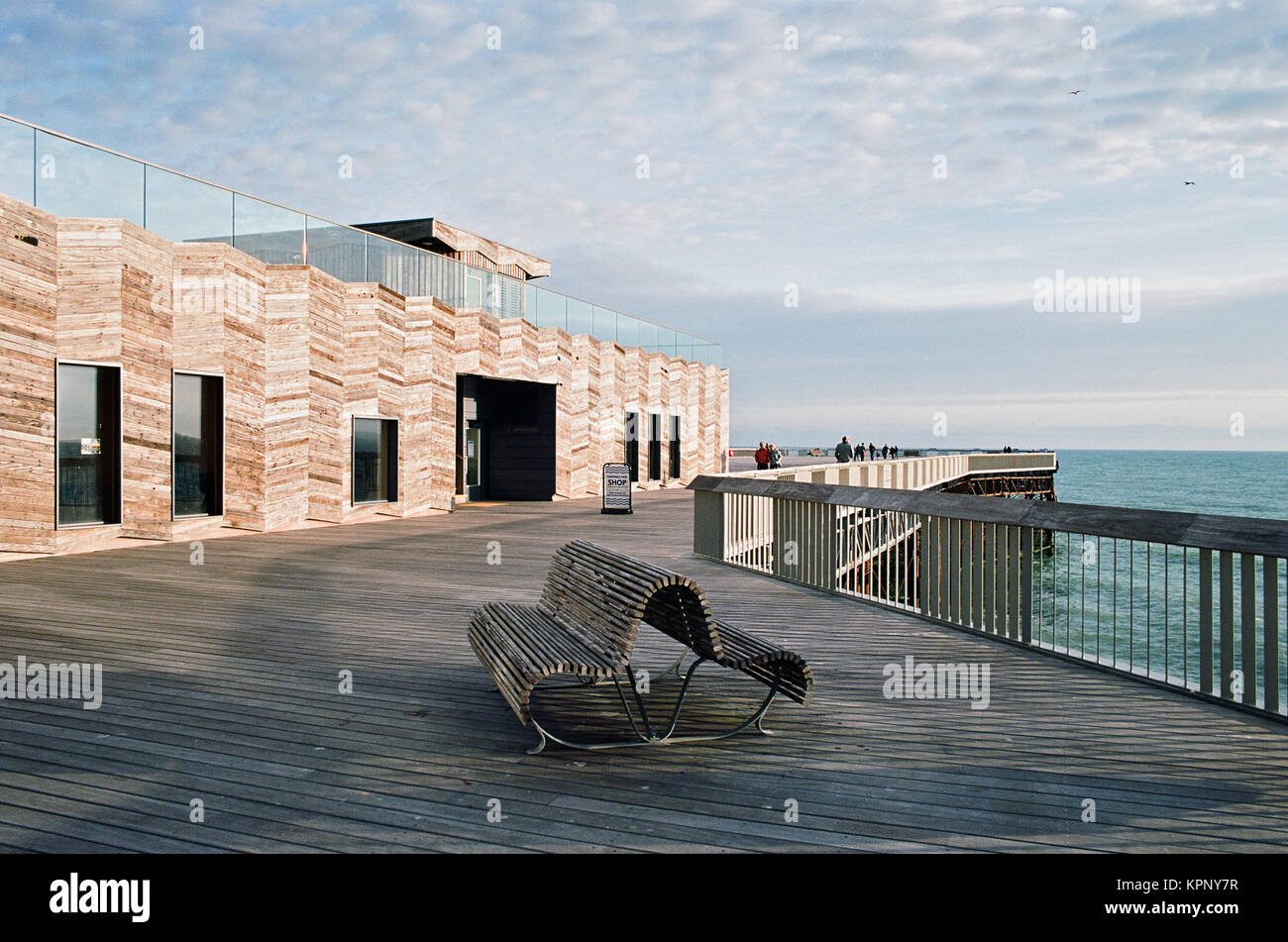 Il nuovo molo di Hastings, East Sussex, Gran Bretagna Foto Stock