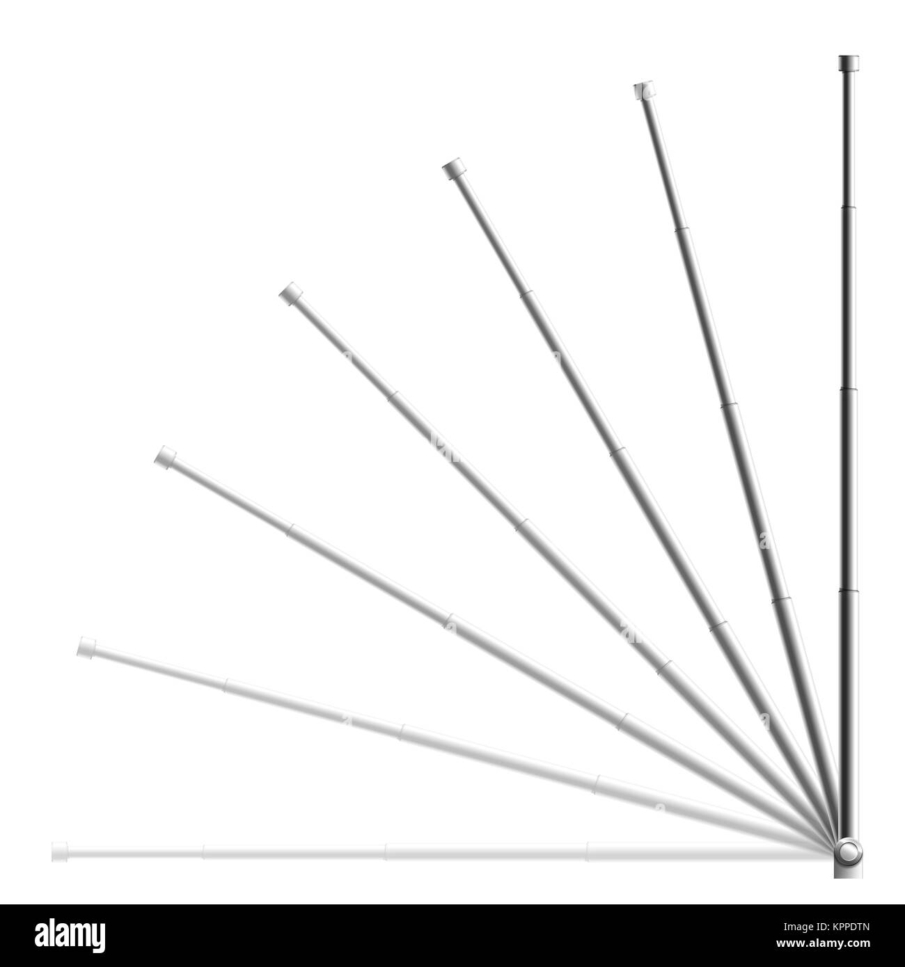 Antenna radio su sfondo nero. La progettazione 2D. Grafici Di Calcolatore Foto Stock