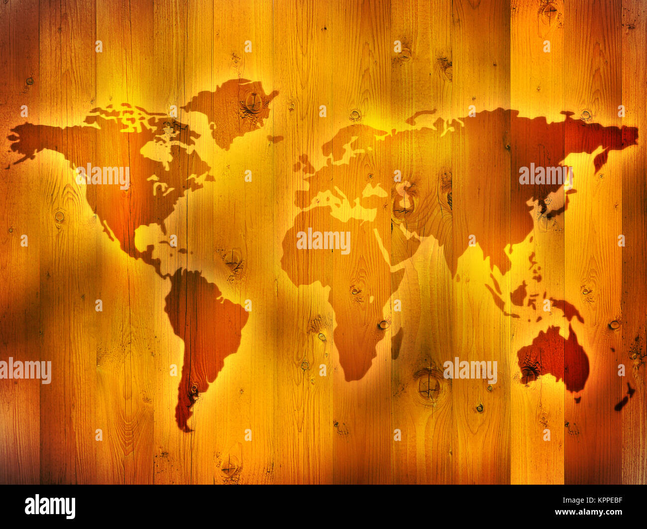 Mappa del Mondo illustrazioni 2D. Computer Design. Foto Stock
