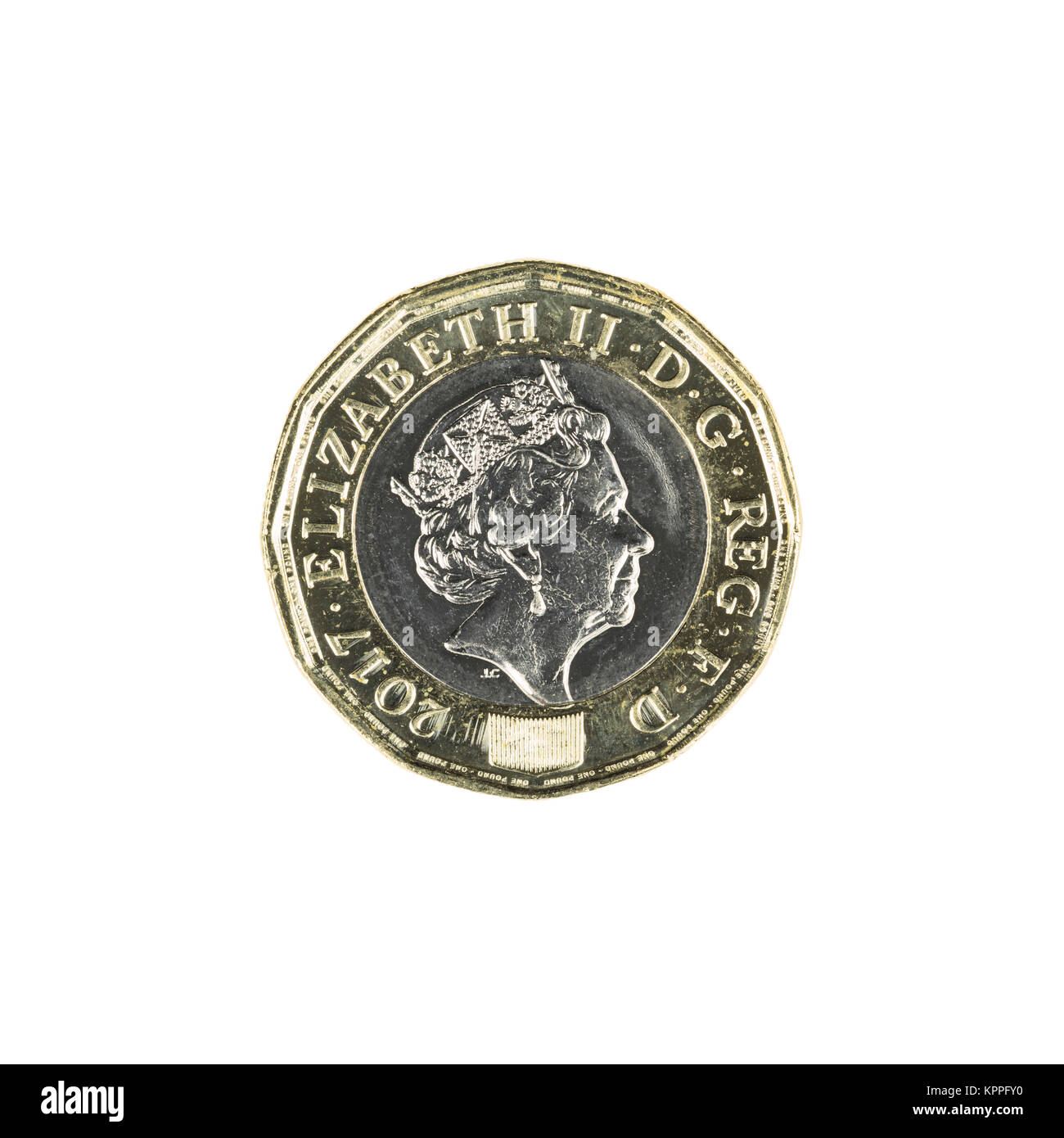 British una sterlina moneta Foto Stock