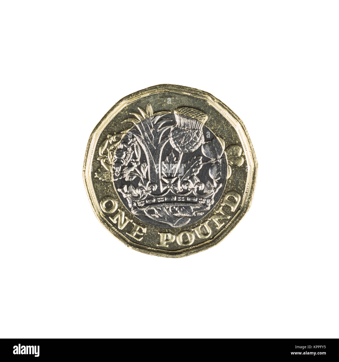British una sterlina moneta Foto Stock