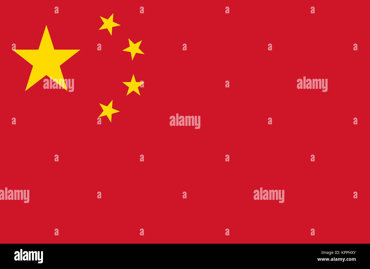 Bandiera nazionale della Cina Foto Stock