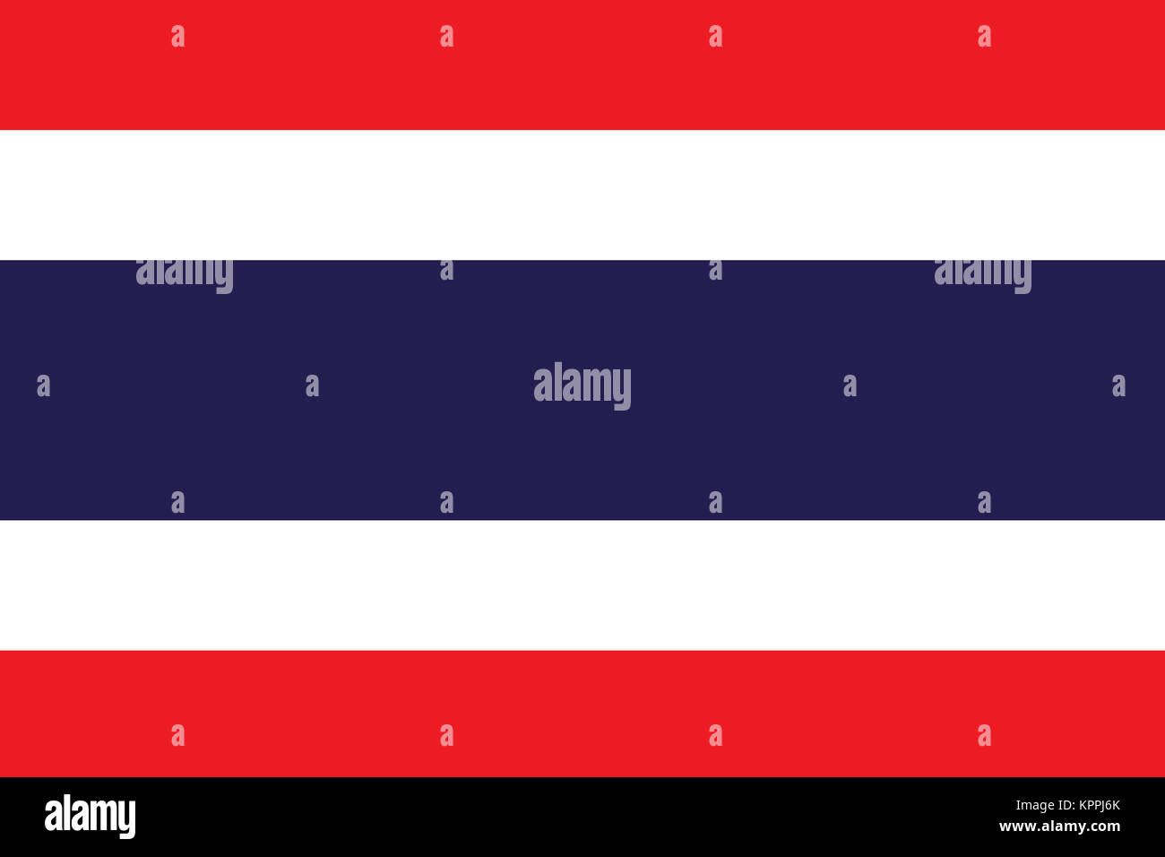 Bandiera Nazionale della Thailandia Foto Stock