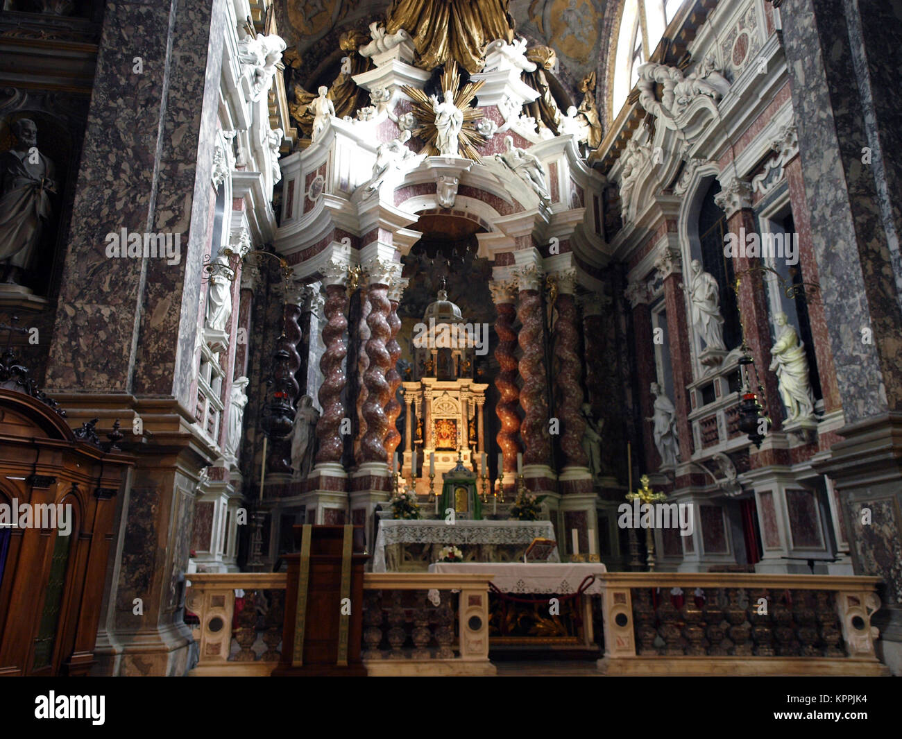 Chiesa degli Scalzi interni - Venezia, Italia Foto Stock