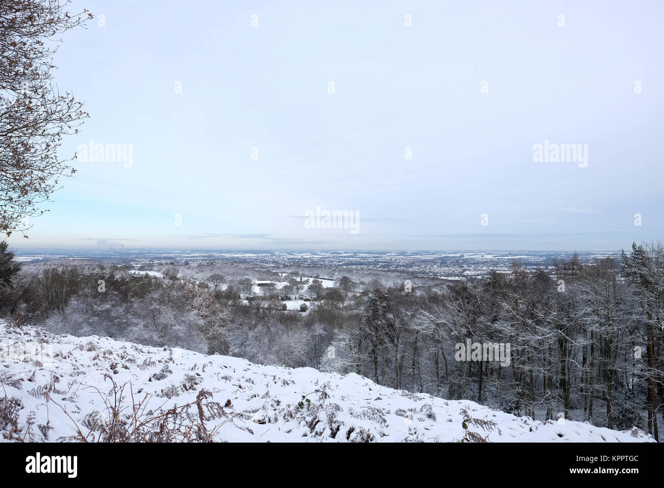 Vista dal Beacon Hill Country Park leicestershire Foto Stock