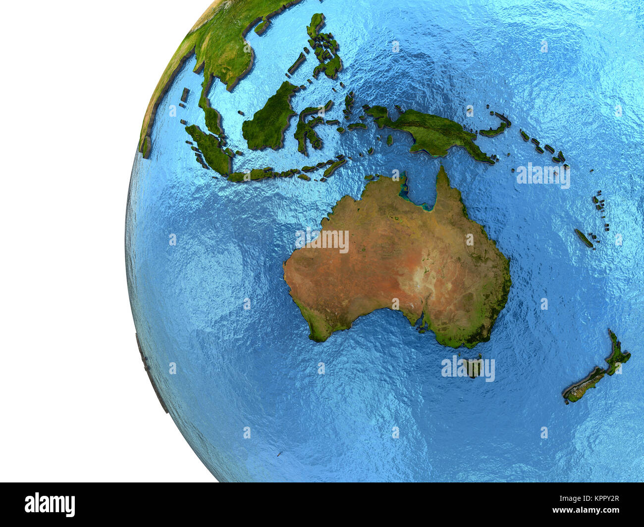 Continente australiano sulla terra Foto Stock