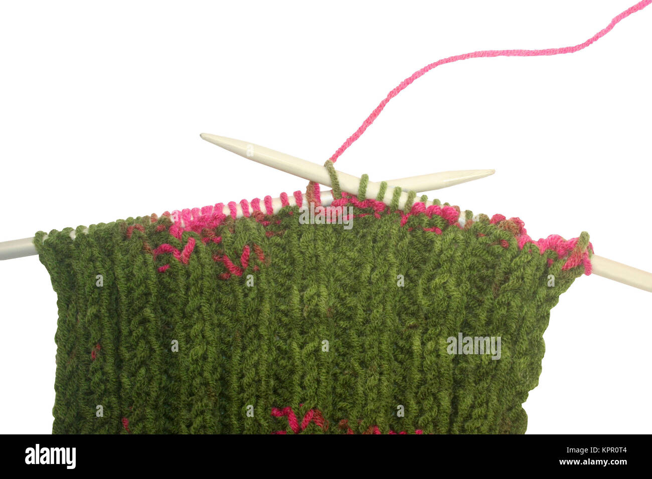 Lana per maglieria come un hobby Foto Stock