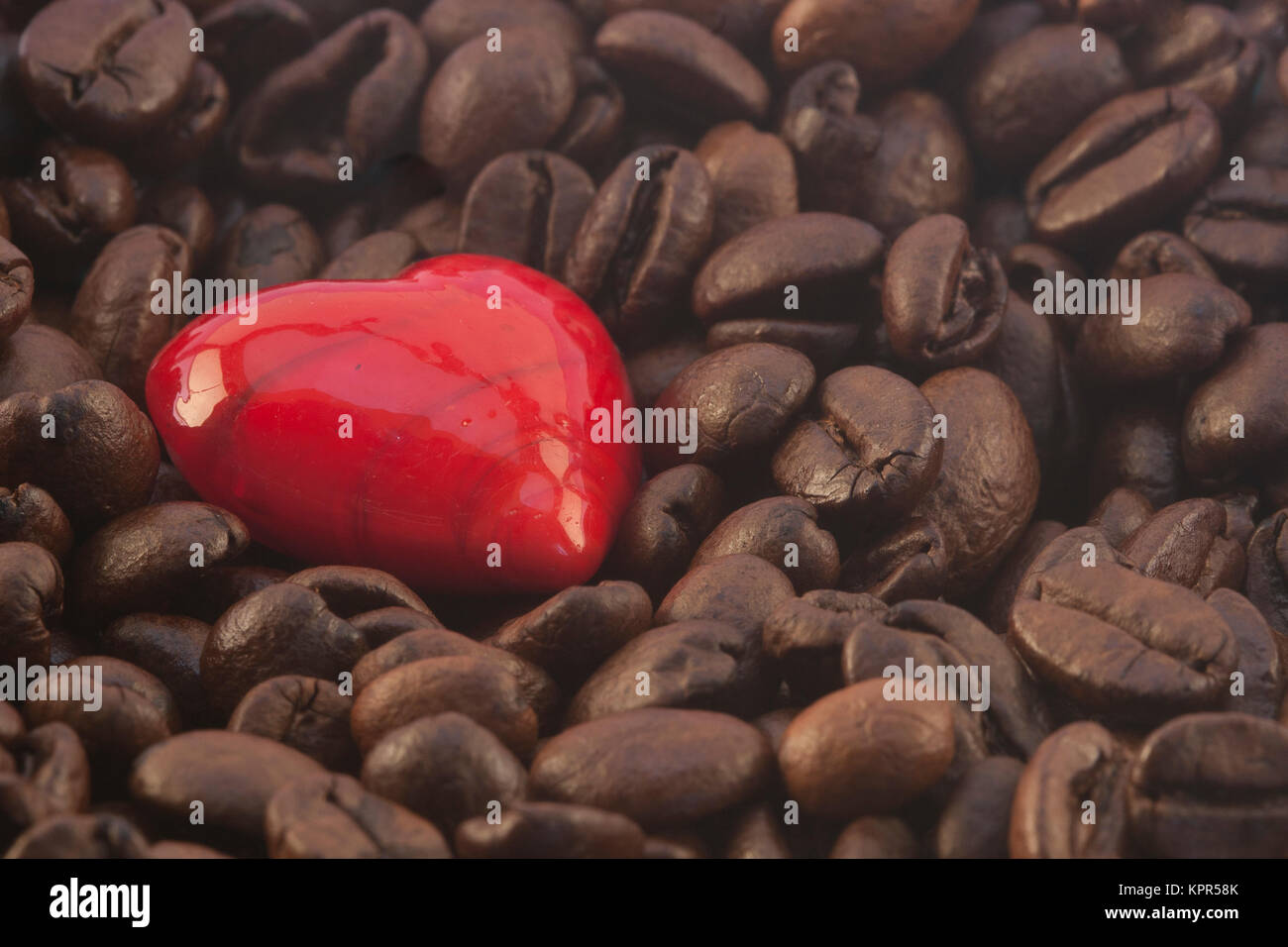 Il caffè con il cuore Foto Stock