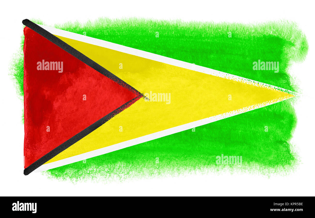 Bandiera della Guyana illustrazione Foto Stock