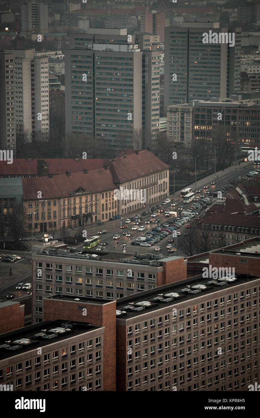 Uno sguardo a Berlino da pov elevato in un look vintage Foto Stock