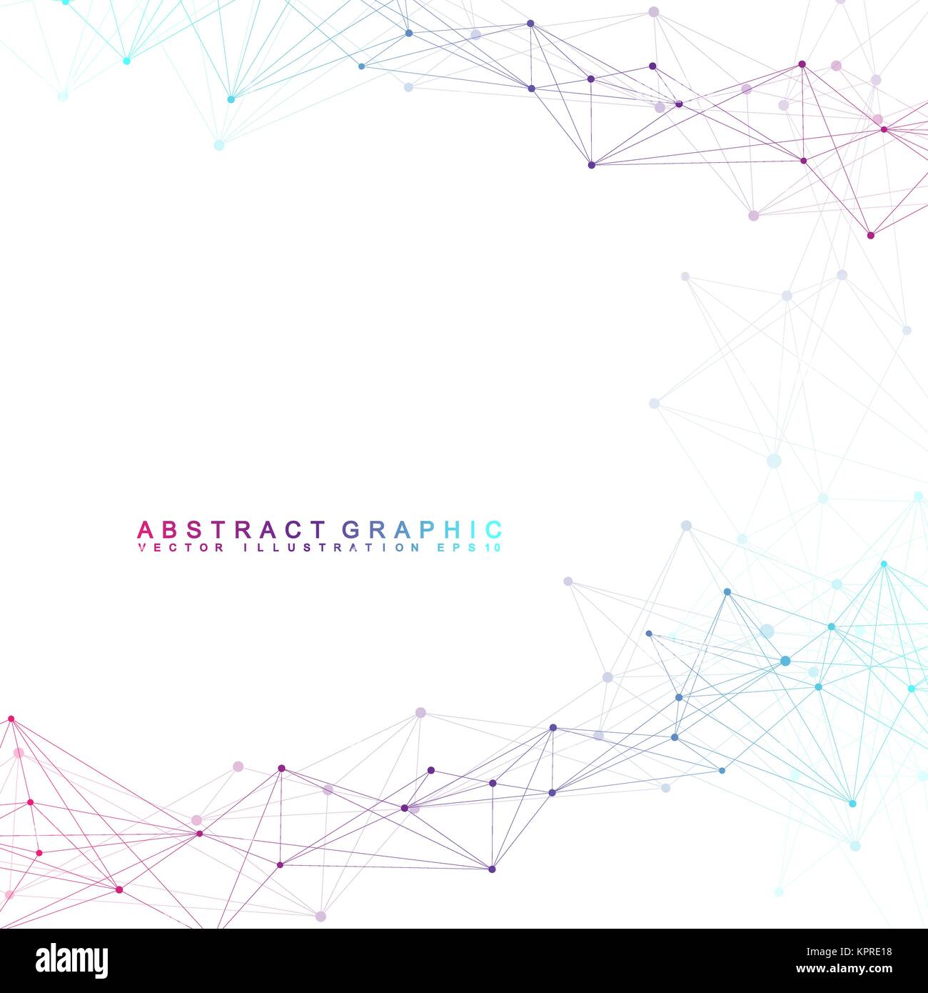 Sfondo futuristico di comunicazione, la globalizzazione. Linee e punti collegati alla fantascienza scena. Moderno vettore modello per il tuo design Illustrazione Vettoriale