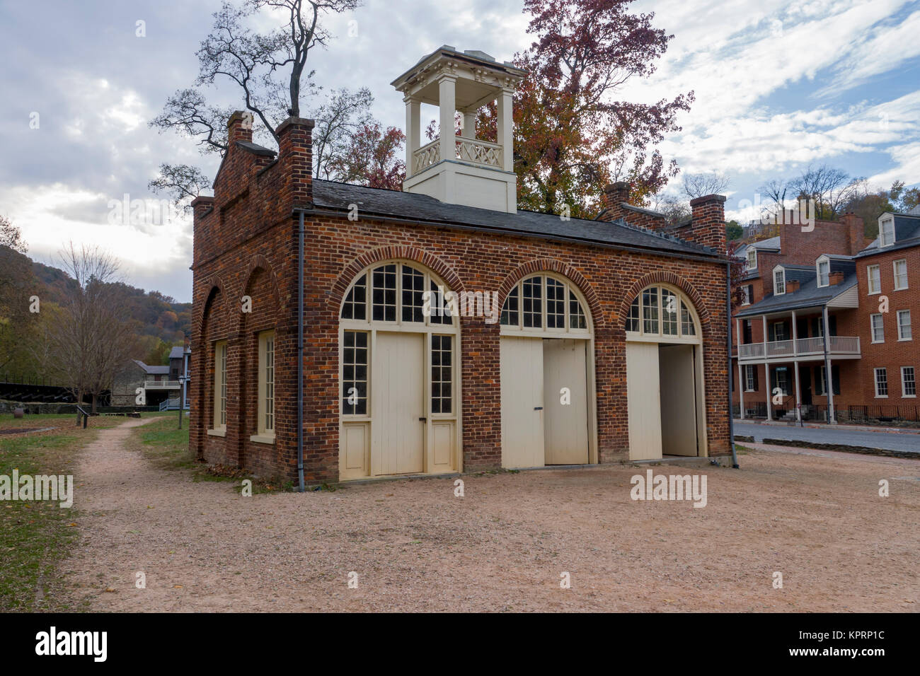 Stati Uniti d'America West Virginia WV harpers Ferry in autunno autunno John Browns Fort Foto Stock