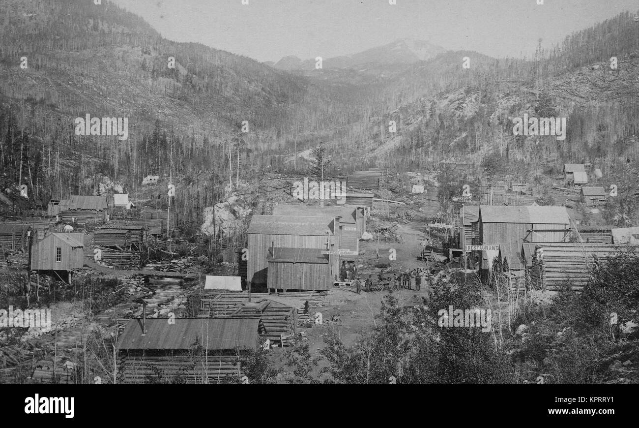 Città mineraria, Junction City, Colorado Foto Stock