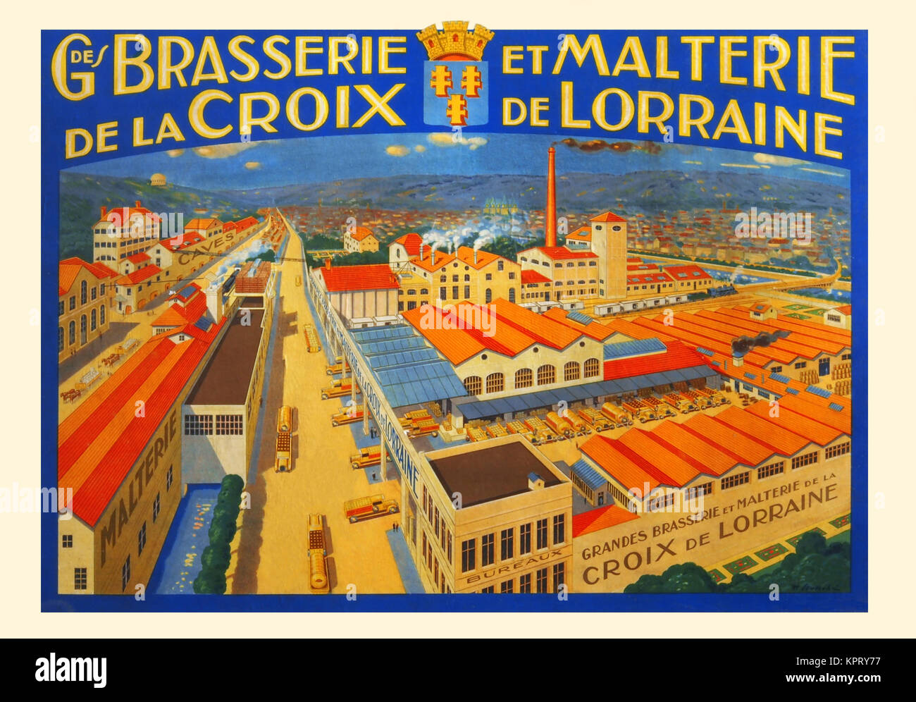 Grande Brasserie et Malterie de la Croix de Lorraine Foto Stock